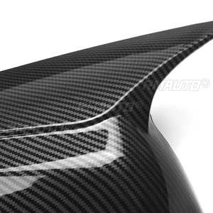 ฝาครอบกระจกมองข้างรถยนต์แบบเงาสีดำ/ลายคาร์บอนไฟเบอร์ 2 ชิ้น สำหรับ Infiniti Q50 Q60 QX30 Q70 ปี 2014-21 ฝาครอบกระจกมองหลังแบบเสริม - Product Image 6