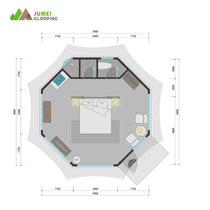Glamping Hotel Tente Fabricant Vente directe de cabines de luxe pour les vacances en plein air avec <span class=keywords><strong>terrasse</strong></span> - Product Image 4