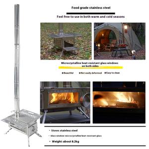 Réchaud à bois pliable portable en acier inoxydable pour camping, pique-nique et barbecue, capacité 4L, marque personnalisée S-909, transfrontalier Shandong - Product Image 3