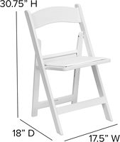 1000lbs empilable pliable extérieur jardin fête de mariage Banquet adulte en plastique résine blanc chaises pliantes pour les événements