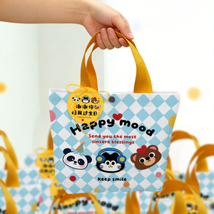 Sac fourre-tout en <span class=keywords><strong>toile</strong></span> mignon pour enfants, motif dessin animé, idéal pour cadeaux d'anniversaire <span class=keywords><strong>de</strong></span> maternelle - Vente flash - Product Image 5