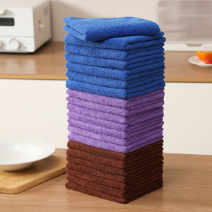 High Quality Larger Size Microfiber Cleaning <b>Cloths</b> scratch-free <b>Dust</b> <b>Cloths</b> Lint-free Kitchen Dish Towels Available coffee - Product Image 4