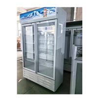 Réfrigérateur vitrine commercial en acier inoxydable à une/deux/trois portes, capacité de 1500 L, vente directe