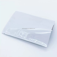Sachets scellables à dessus ouvert en feuille de mylar métallique blanche Pochettes thermoscellables sous vide pour emballage de stockage des aliments avec encoches de déchirure