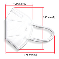 Masque médical jetable Hubei Haixin Respirateur KN95 en noir blanc avec valve Respirant Duck Bill V Shape Earloop N95 Standard
