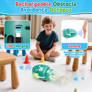 Ept Sản phẩm mới cảm ứng điện tránh chướng ngại vật bò nhảy múa tương tác bạch tuộc đồ chơi với ánh sáng - Product Image 4