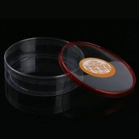 Boîte d'emballage ronde en plastique transparent pour desserts, biscuits, gâteaux, tranches de gâteaux, boîte ronde transparente en plastique avec couvercle