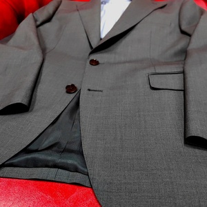 Traje Gris Lavable a Máquina para Hombre, Corte Slim Fit, Conjunto de 2 Piezas, Formal de Negocios, Boda, Sin Arrugas, Hecho a Medida, Oficina, Cierre de un Botón - Product Image 3