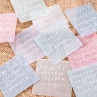 Bloc-notes autocollant translucide à motif ondulé, 6 blocs/ensemble, bloc-notes autocollant transparent en PET, imperméable, pour prise de notes