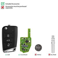 Clé intelligente XHORSE XSDM04EN MQB à 3 boutons pour VW Audi Skoda Seat, remplacement pour outil de programmation de clé VVDI