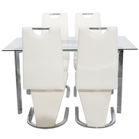 Vente chaude Meubles De Maison Comedor 4 Sillas table À Manger Moderne Simple Cuisine Miroir En Verre Table À Manger Ensemble Avec 4 Ou 6 Chaises