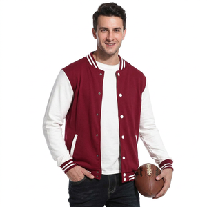 Stand Collar Custom Wool High Street Varsity <b>Jackets</b> for Men <b>Long</b> Letterman <b>Jackets</b> <b>Leather</b> Sleeves Front Embroidery Logo Sale - Product Image 1
