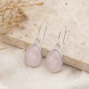 Orecchini bohémien rosa a goccia d'acqua, stile minimalista, gioielli alla moda da indossare tutti i giorni per le donne - Product Image 2