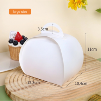 Boîte à gâteau personnalisée avec poignée, emballage alimentaire pour desserts, vente en gros et personnalisable pour gâteaux et pâtisseries à la coupe individuelle