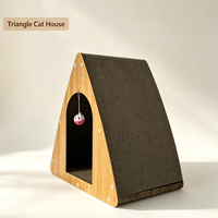 Tente triangulaire pour chat, abri semi-fermé, cachette confortable, lit pour chat d'intérieur, meuble pour chat