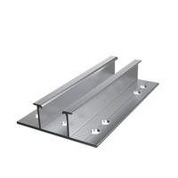 Rail solaire en aluminium anodisé miniature sur mesure OEM pour montage photovoltaïque sur toiture métallique à joint debout