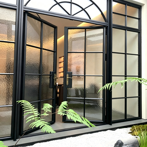 China Manufacturer Custom French Style Aluminum Entry Door | Double Glazed Low-E Glass Exterior <b>Swing</b> Door - Product Image 6