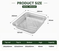 Vente Flash : Plateau de cuisson carré jetable en aluminium de 9 pouces de qualité alimentaire pour le Royaume-Uni