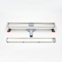 SANIPRO Nouveau drain de douche encastré en acier inoxydable 304 européen, avec sortie rotative à 360 degrés, drain de sol linéaire pour salle de bain