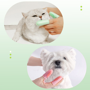 135 °   Brosses à dents à poils doux en TPR, brosse à dents double doigt <span class=keywords><strong>pour</strong></span> chats, chiens, chiots, chatons, soins dentaires, nettoyage des dents - Product Image 6