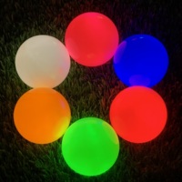 Lumière constante d'usine après avoir frappé des balles de golf de parc LED personnalisées de 60mm