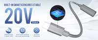 Adaptador de Corriente de 100w con Enchufe Europeo y Cable Conector de Tipo-C a DC Hembra para Starlink Mini