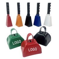 Clochettes de cow-boy métalliques personnalisées avec logo, 8 pouces, pour percussion manuelle et encouragements – Meilleures ventes