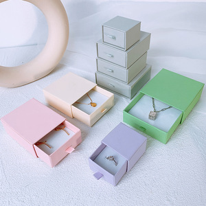 Custom Logo Sliding Drawer Jewelry Packaging <b>Box</b> Cardboard <b>Gift</b> <b>Box</b> for Necklace Bracelet Rings Premium Paper Packaging - Product Image 3