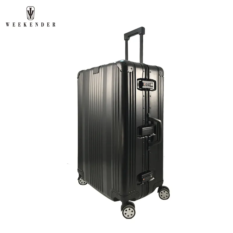 Equipaje de maleta de Metal de aluminio portátil completo