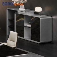 Meuble de bureau commercial EGROspace : Armoire de rangement exécutive en bois avec tiroirs verrouillables et portes pour dossiers