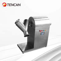 TENCAN 10L Mélangeur de laboratoire en V en acier inoxydable Mélangeur de poudre en forme de V Petit mélangeur de table pour laboratoire