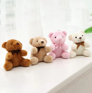 Custom Wholesale Mini Cute Toy Stuffed Teddy Keyring Plush Keychain Bear