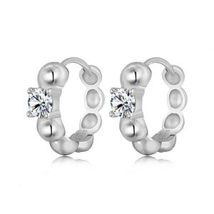 Dylam Boucles d'oreilles créoles en argent sterling 925 avec pierre de moissanite couleur D VVS1, Fournisseur Fabricant Usine de bijoux OEM ODM Personnalisable - Product Image 5