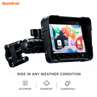 Estéreo Bestsonic para Motocicleta, Pantalla Táctil IPS de 5 Pulgadas, Universal, Inalámbrico, con CarPlay y Android Auto, Navegación GPS