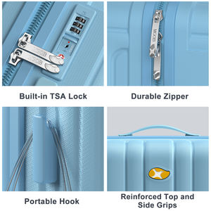 सबसे अधिक बिकने वाली बड़ी क्षमता शास्त्रीय कंप्यूटर सामग्री हार्ड शेल ऊर्ध्वाधर लाइनें फोब मूल्य ट्रॉली सामान सेट - Product Image 4