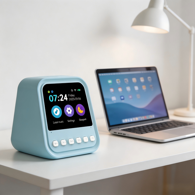 Wireless Speaker 3.68inches IPS Screen AI Smart Speaker Multilingual 2000mAh with AI Assistant Pomodoro Stopwatch Local Music TF