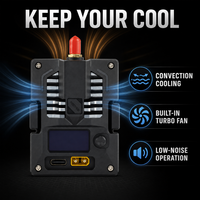 Module RF Bandit Micro ExpressLRS 915 MHz jusqu'à 1W, compatible FPV, avec écran OLED et ventilateur de refroidissement pour TX16S Boxer TX12 Drone UAV