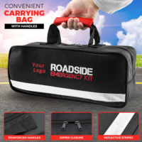 Trousse d'Outils d'Urgence Routière pour Véhicule, Fournisseur des Meilleures Ventes, avec Câbles de Démarrage Robustes pour Voiture Noire