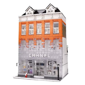 Mold King 16021 modello di puzzle crystal house brain toy bambini <span class=keywords><strong>Lepini</strong></span> city street view building block set di giocattoli per bambini - Product Image 1