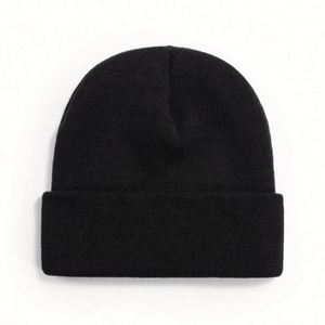 Factory Customized Beanies Hat Solid Colour Woolen Knitted <b>Cap</b> <b>Winter</b> Slouchy Plain Custom Logo Embroidery Beanies - Product Image 2