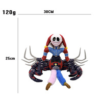 Poupée en peluche de clown à longs cheveux violets - Couverture douce en polyester avec rembourrage en coton PP, broderie en maille, cadeau de jeu d'horreur pour filles