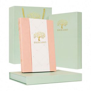 80gsm Thick Paper Notebook with Ribbon <b>Bookmark</b> in Elegant <b>Gift</b> Box and with Matching Pen - Product Image 2