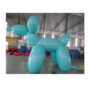 Dekorasi Taman Indah Raksasa Tiup Seni Hewan Promosi Iklan Model Balon Anjing Tiup Oranye Biru Merah