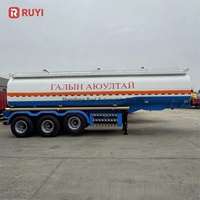 Remorque citerne à carburant en acier à 3 essieux de la marque RUYI, grande capacité personnalisée, 30 à 50 litres, remorques de camion à vendre
