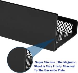 Kid Room Office Teacher Storage 17 pulgadas 2 Pack Estante de libros magnético flotante de metal para pizarra blanca Aula - Product Image 3