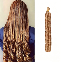 BELEZA Offre Spéciale – Extensions de Cheveux Synthétiques Bouclés à la Française, Tresses Souples Ondulées, Style Queue de Cheval, Extensions de Cheveux Bouclés à la Française Espagnoles