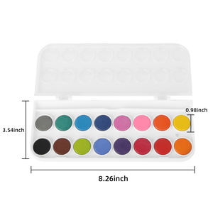 Innesco per principianti forniture di <span class=keywords><strong>pittura</strong></span> ad acqua a <span class=keywords><strong>colori</strong></span> 16 <span class=keywords><strong>colori</strong></span> lavabili solubili in acqua solido acquerello polvere Set di vernice - Product Image 6