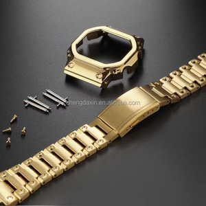 Kit de modification <span class=keywords><strong>5600</strong></span> : Bracelet de montre connectée de luxe en acier inoxydable avec boîtier et pièces de montre - Product Image 3