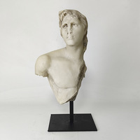 Statue en résine personnalisée pour pièce d'art de table, accessoire de décoration, sculpture de buste de tête romaine antique