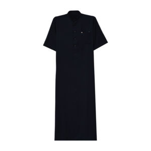 Bulk Order Verschillende Maten Opstaande Kraag Islamitische Traditionele Gesneden Comfortabele Saudi Stijl Mannen Thobe Voor Eid Al-Fitr Dagelijks Gebed - Product Image 3